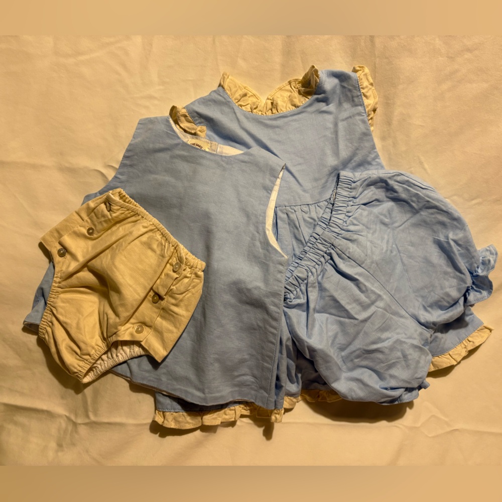 2 Outfit Bundle - The Oaks 18M Boy / 2T Girl Blue Sibling Set